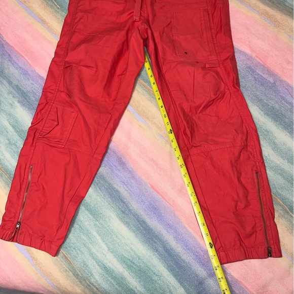 Free People Movement Back To The Future Orange Crush Elastic Tie Zip Pant size M - Picture 4 of 5